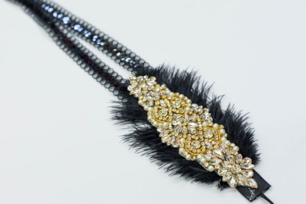 Black Feather Headband - Image 3