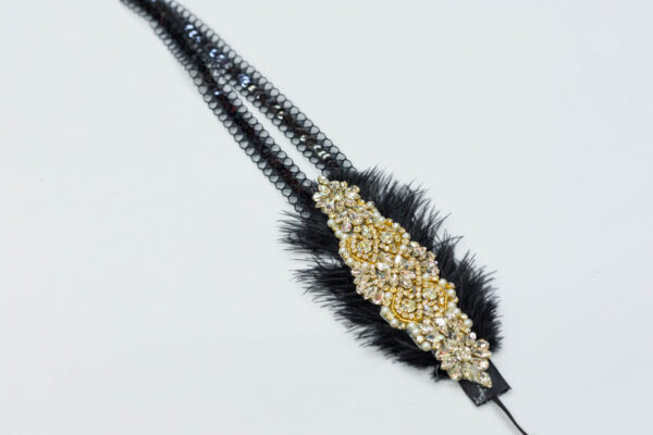 Black Feather Headband - Image 4