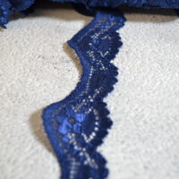 Navy Blue Lace Trim